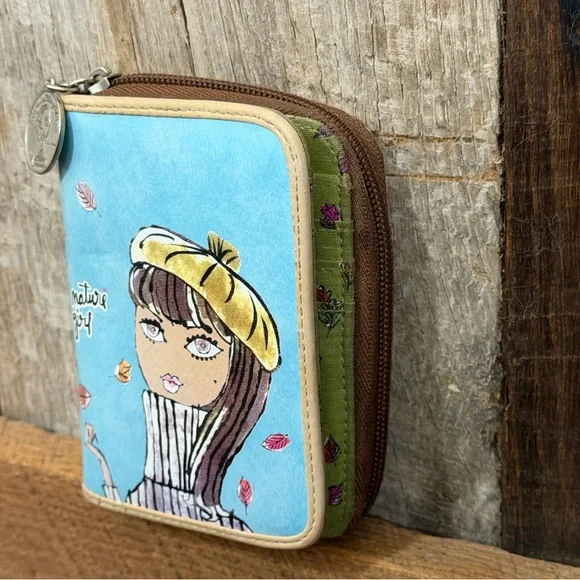 Jeffrey Fulvimari Nature Girl Bobbypin Wallet Zip/Snap - Picture 3 of 11
